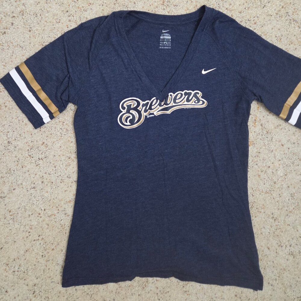 Women's Nike Brewers VNeck Top Sz L